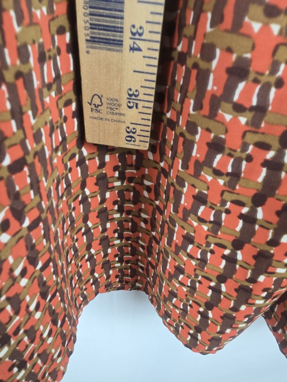 Lands End Orange Multi-Color Long Sleeve Wrap Dress Sz 16W - Picture 8 of 10